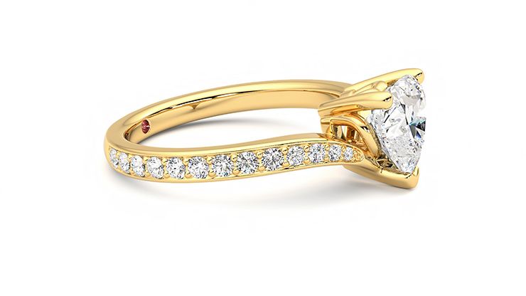 Taylor & Hart Embrace Heart Engagement Ring 360 degree image 7