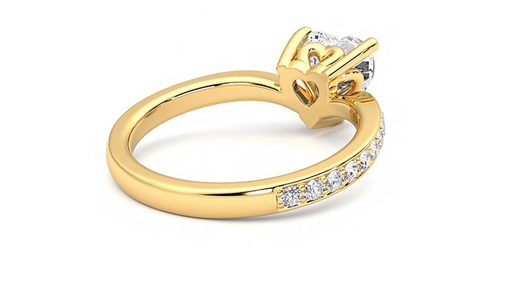 Taylor & Hart Embrace Heart Engagement Ring 360 degree image 12