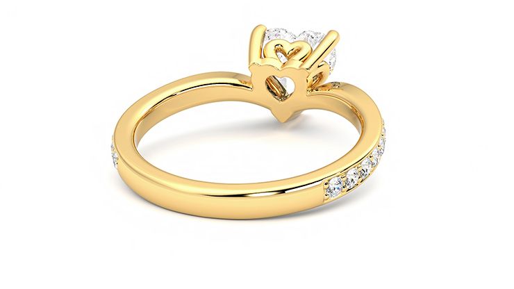Taylor & Hart Embrace Heart Engagement Ring 360 degree image 13