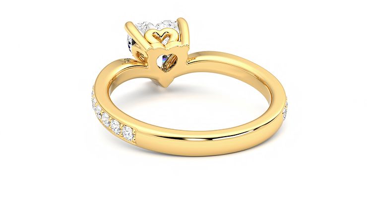 Taylor & Hart Embrace Heart Engagement Ring 360 degree image 15