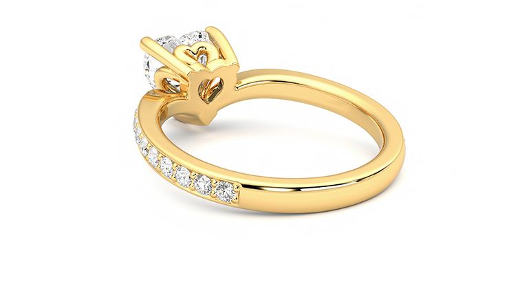 Taylor & Hart Embrace Heart Engagement Ring 360 degree image 16