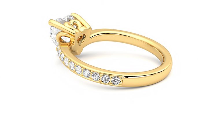 Taylor & Hart Embrace Heart Engagement Ring 360 degree image 17