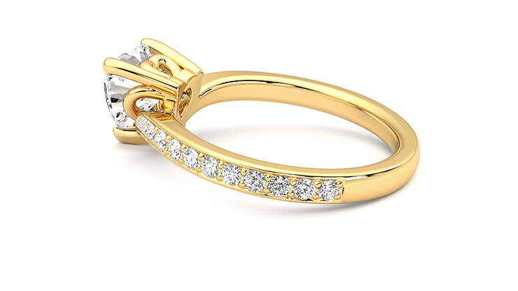 Yellow gold sale ring setting