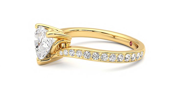 Taylor & Hart Embrace Heart Engagement Ring 360 degree image 21