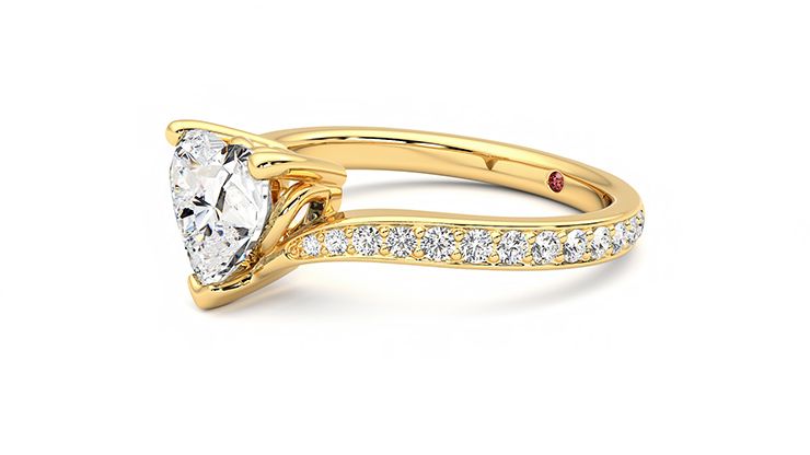 Taylor & Hart Embrace Heart Engagement Ring 360 degree image 22