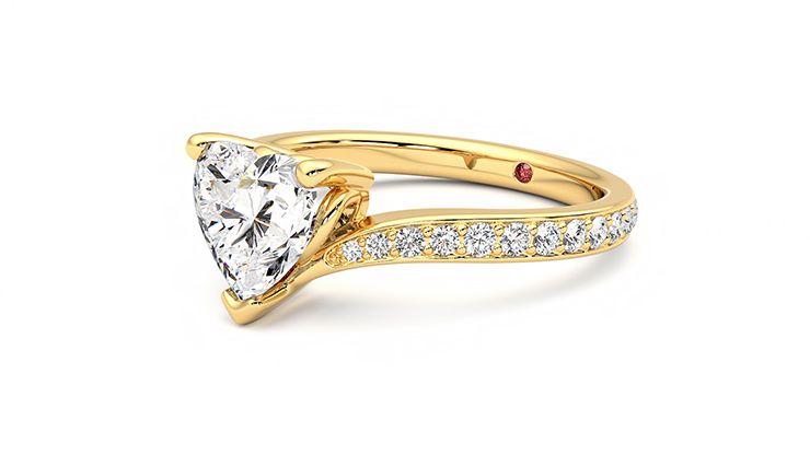 Taylor & Hart Embrace Heart Engagement Ring 360 degree image 23