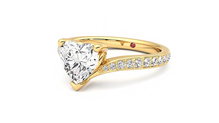 Taylor & Hart Embrace Heart Engagement Ring 360 degree image 24