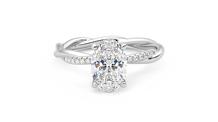 Taylor & Hart Enamour Oval Engagement Ring 360 detail 01