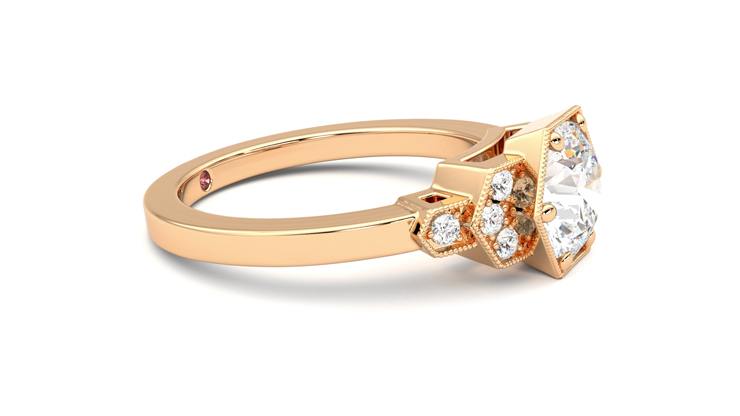 Taylor & Hart Encircle Round Engagement Ring 360 degree image 8