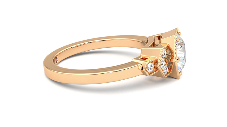 Taylor & Hart Encircle Round Engagement Ring 360 degree image 9