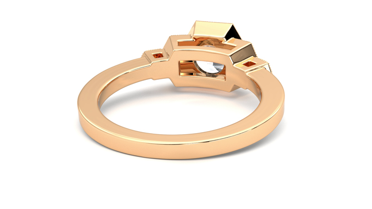 Taylor & Hart Encircle Round Engagement Ring 360 degree image 14