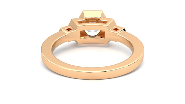 Taylor & Hart Encircle Round Engagement Ring 360 degree image 15