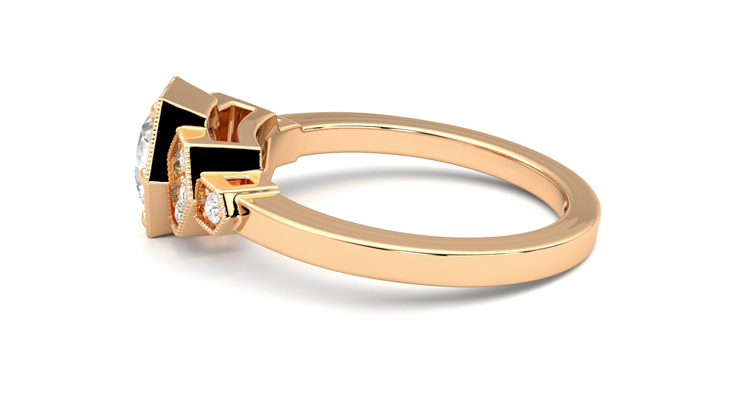 Taylor & Hart Encircle Round Engagement Ring 360 degree image 20