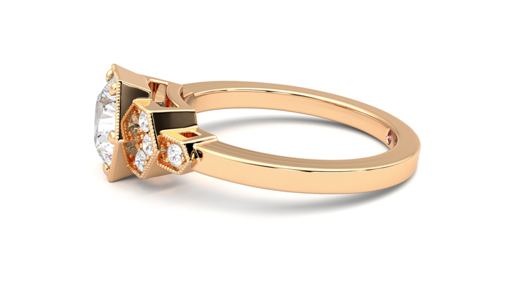 Taylor & Hart Encircle Round Engagement Ring 360 degree image 21