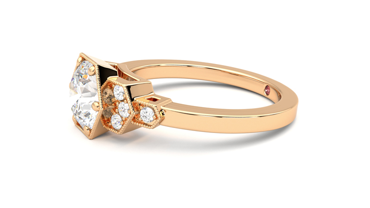 Taylor & Hart Encircle Round Engagement Ring 360 degree image 22