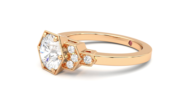Taylor & Hart Encircle Round Engagement Ring 360 degree image 23