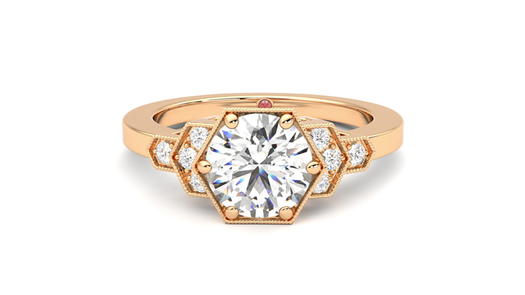 Taylor & Hart Encircle Round Engagement Ring 360 degree image 29