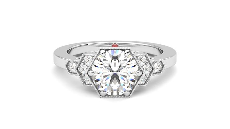 Taylor & Hart Encircle Round Engagement Ring 360 degree image 0