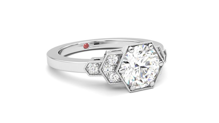 Taylor & Hart Encircle Round Engagement Ring 360 degree image 5