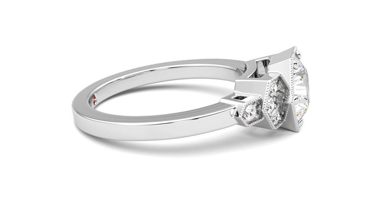 Taylor & Hart Encircle Round Engagement Ring 360 degree image 9