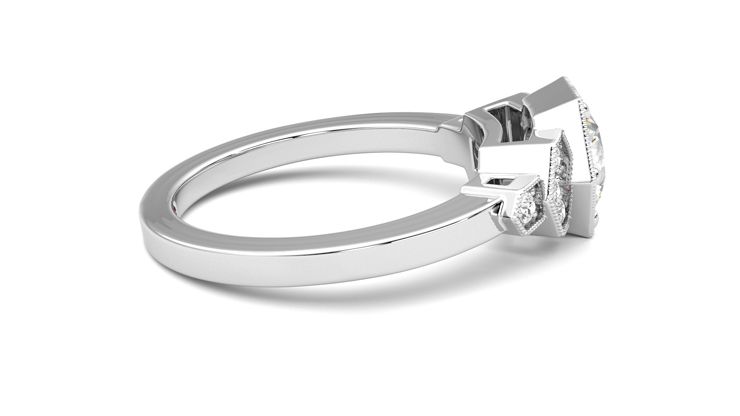 Taylor & Hart Encircle Round Engagement Ring 360 degree image 10