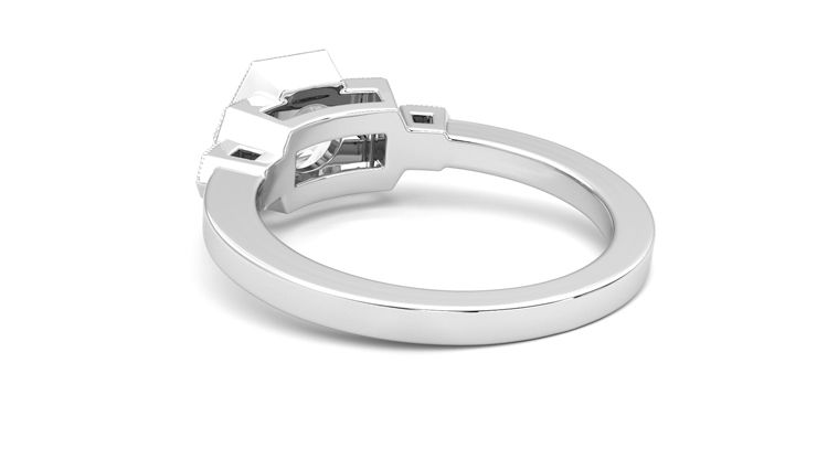 Taylor & Hart Encircle Round Engagement Ring 360 degree image 17