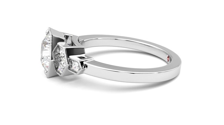 Taylor & Hart Encircle Round Engagement Ring 360 degree image 21