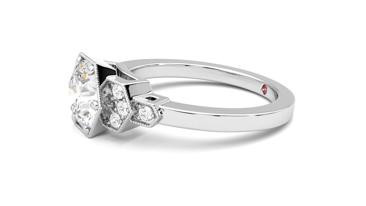 Taylor & Hart Encircle Round Engagement Ring 360 degree image 22