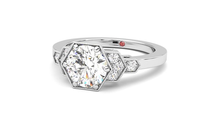 Taylor & Hart Encircle Round Engagement Ring 360 degree image 26