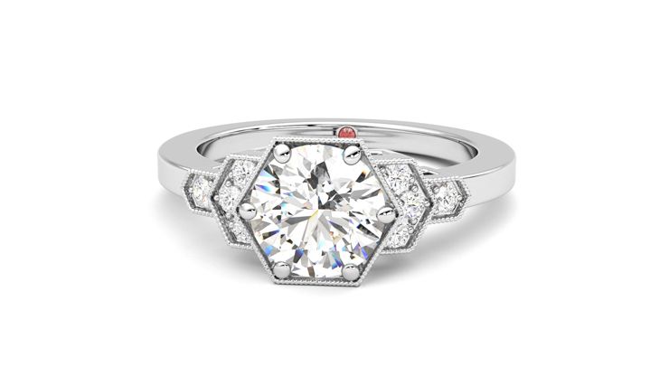 Taylor & Hart Encircle Round Engagement Ring 360 degree image 28