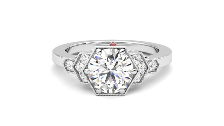 Taylor & Hart Encircle Round Engagement Ring 360 degree image 29