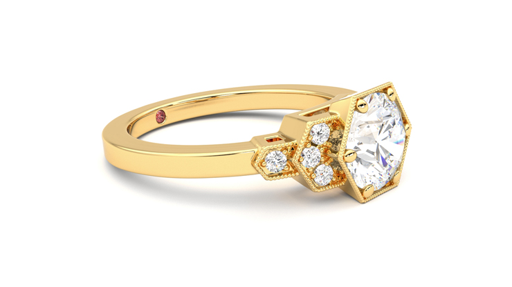 Taylor & Hart Encircle Round Engagement Ring 360 degree image 7