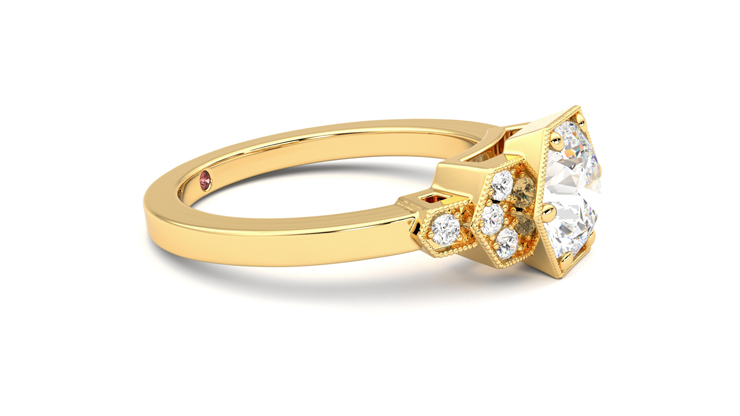 Taylor & Hart Encircle Round Engagement Ring 360 degree image 8