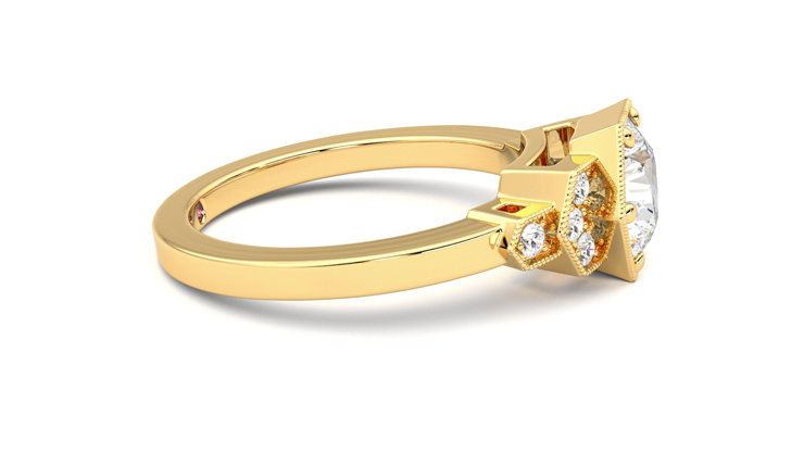 Taylor & Hart Encircle Round Engagement Ring 360 degree image 9