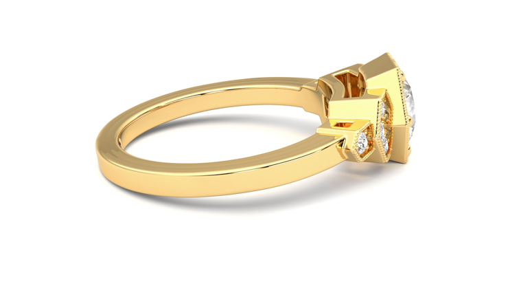 Taylor & Hart Encircle Round Engagement Ring 360 degree image 10