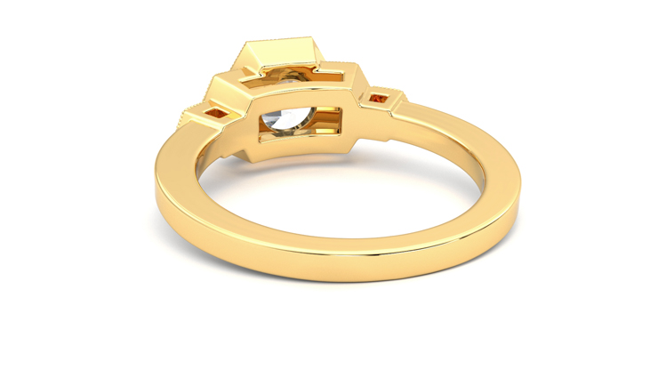 Taylor & Hart Encircle Round Engagement Ring 360 degree image 16
