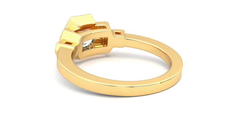 Taylor & Hart Encircle Round Engagement Ring 360 degree image 17