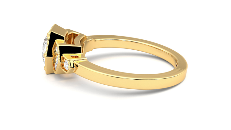 Taylor & Hart Encircle Round Engagement Ring 360 degree image 20