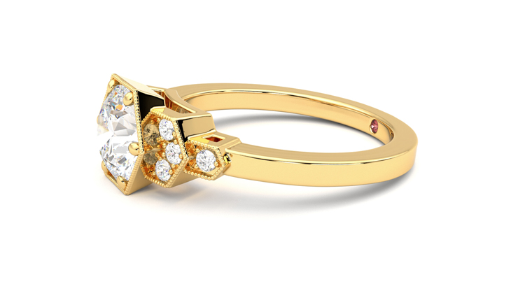 Taylor & Hart Encircle Round Engagement Ring 360 degree image 22