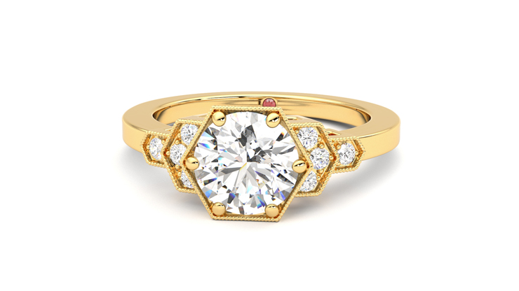 Taylor & Hart Encircle Round Engagement Ring 360 degree image 28