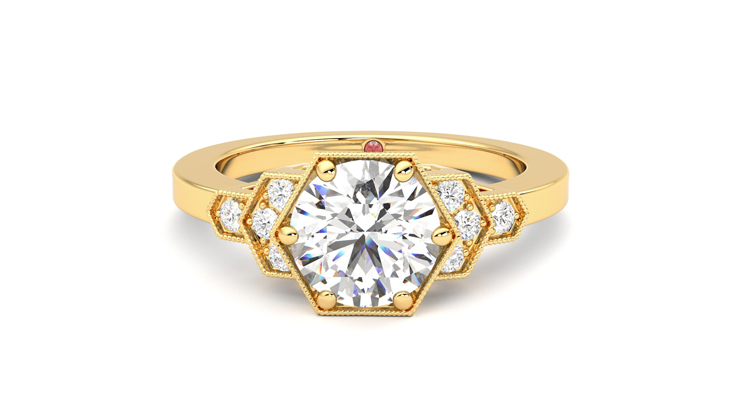 Taylor & Hart Encircle Round Engagement Ring 360 degree image 29