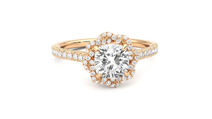 Taylor & Hart Entwine Cushion Engagement Ring 360 degree image 2