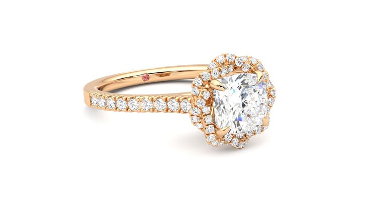 Taylor & Hart Entwine Cushion Engagement Ring 360 degree image 5
