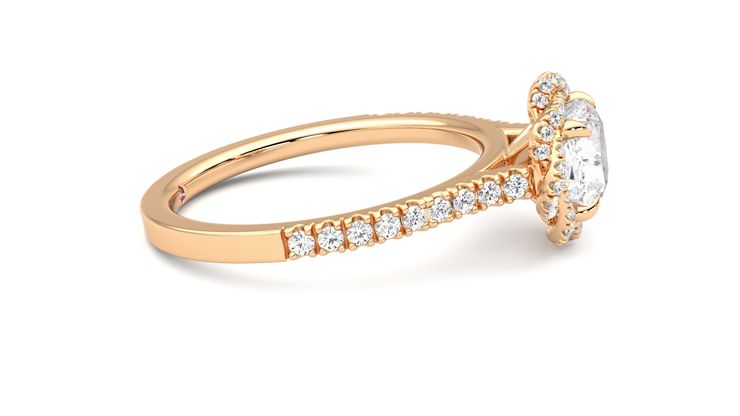Taylor & Hart Entwine Cushion Engagement Ring 360 degree image 9