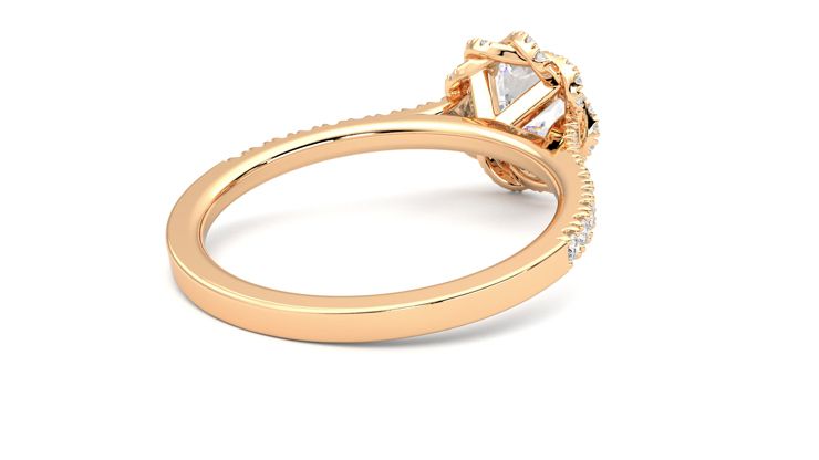 Taylor & Hart Entwine Cushion Engagement Ring 360 degree image 13
