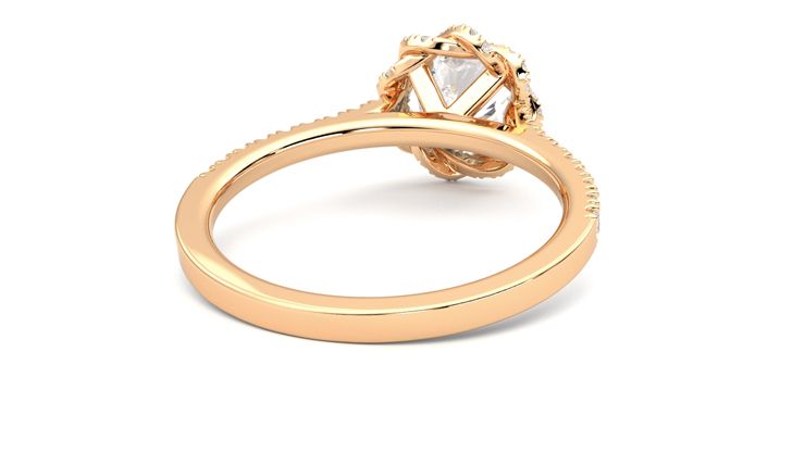Taylor & Hart Entwine Cushion Engagement Ring 360 degree image 14