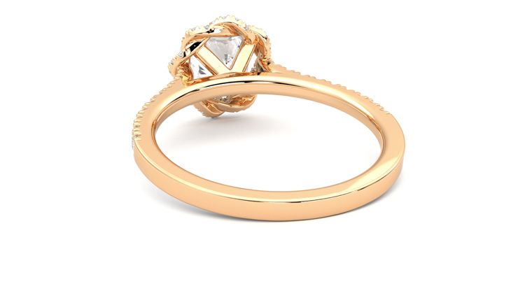 Taylor & Hart Entwine Cushion Engagement Ring 360 degree image 16