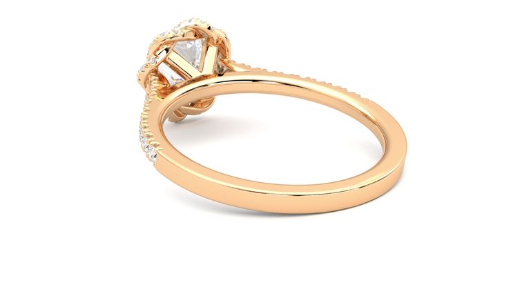 Taylor & Hart Entwine Cushion Engagement Ring 360 degree image 17