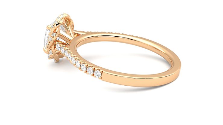 Taylor & Hart Entwine Cushion Engagement Ring 360 degree image 19