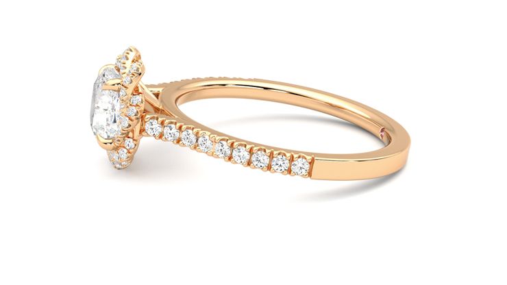 Taylor & Hart Entwine Cushion Engagement Ring 360 degree image 21